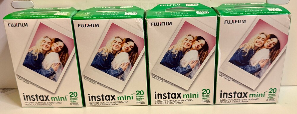 4-Pack Fujifilm Instax Mini Instant Film – 80 Sheets – Sealed – Expired 08/2026
